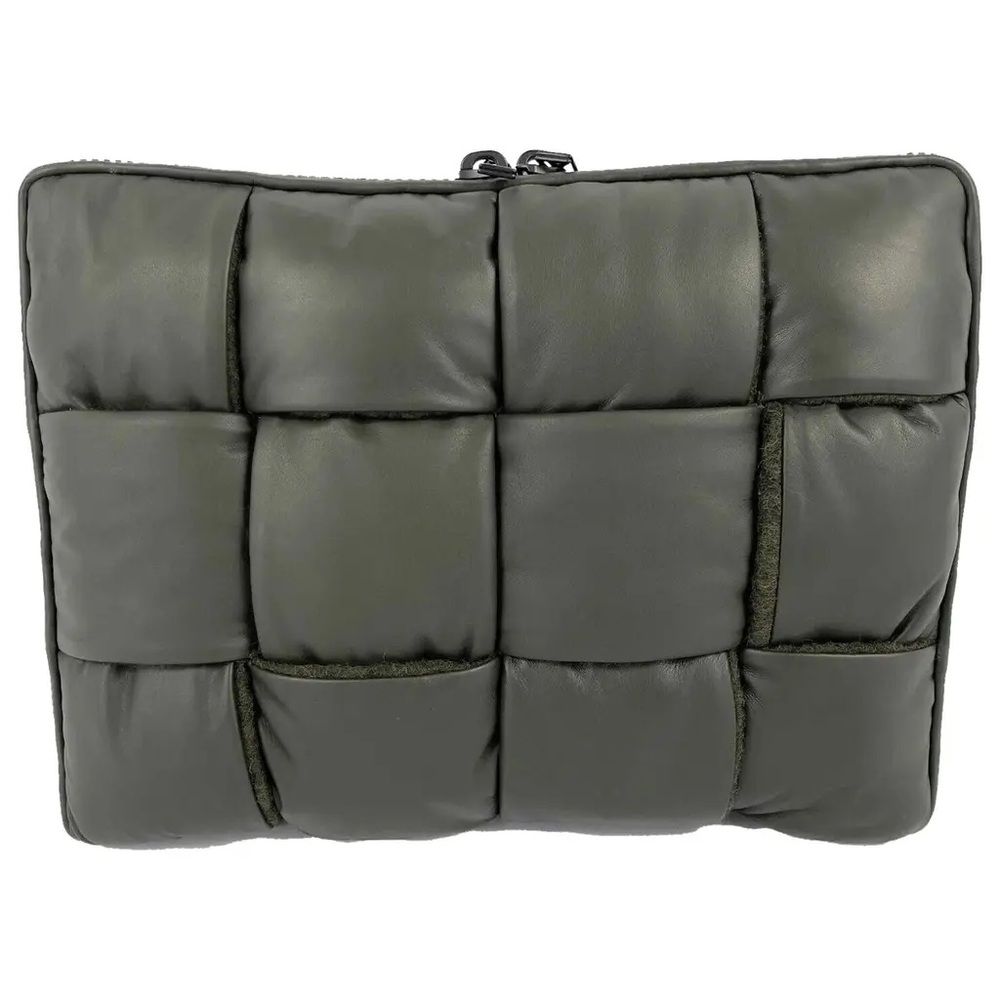 NWT Bottega Veneta Green Leather Document Case